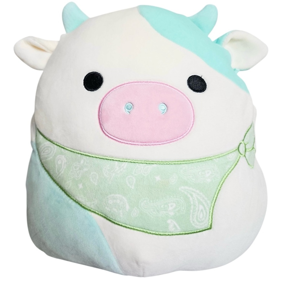 Squishmallow Belana the Cow Green Bandana (18” Large)